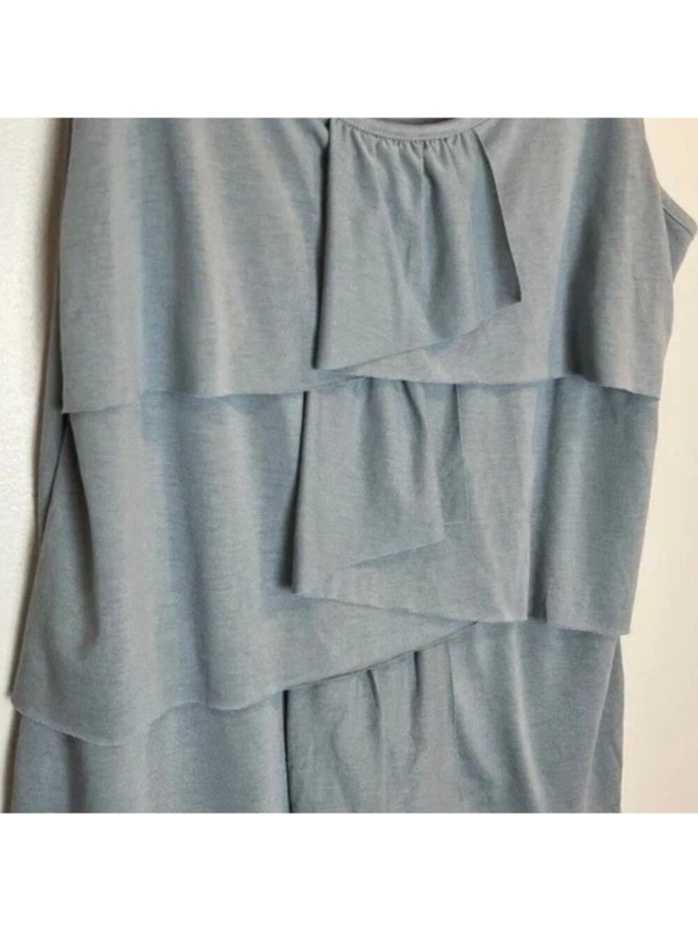 Talbots Women's Layered Front Sleeveless Blue Tank Top Size M - Picture 6 of 9